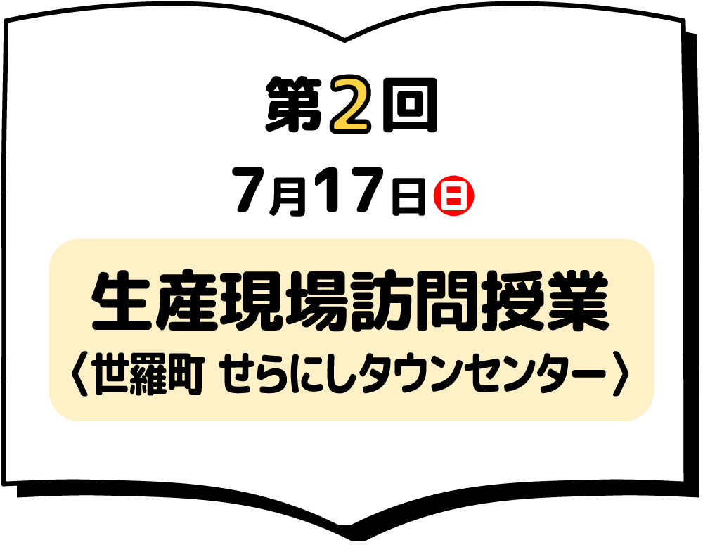 第3回 7月17日(日) 生産現場訪問授業〈世羅町 せらにしタウンセンター〉